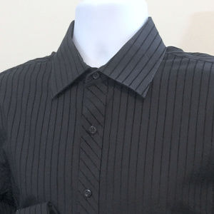 Sean John Black on Black French Cuff Dress Shirt